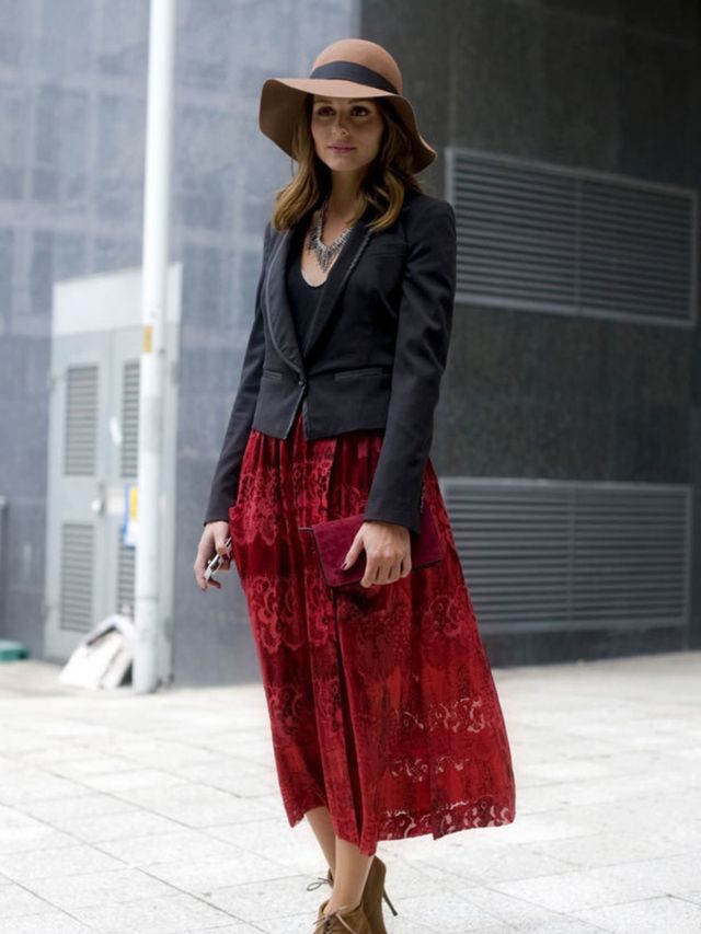 <p>Olivia Palermo at London Fashion Week</p>