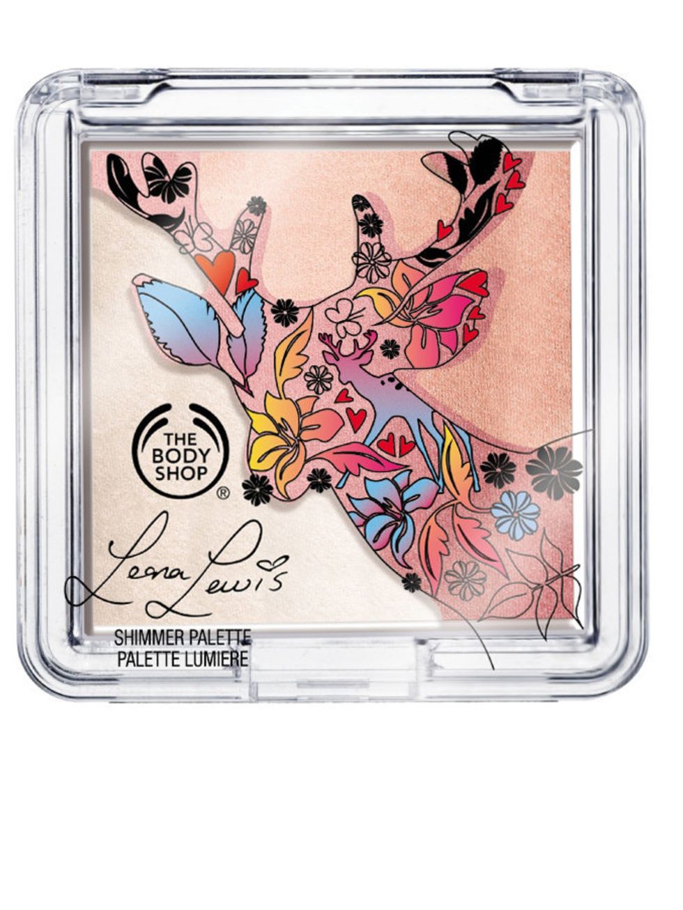 <p>Deer Shimmer Palette in Pink By Leona Lewis</p>
