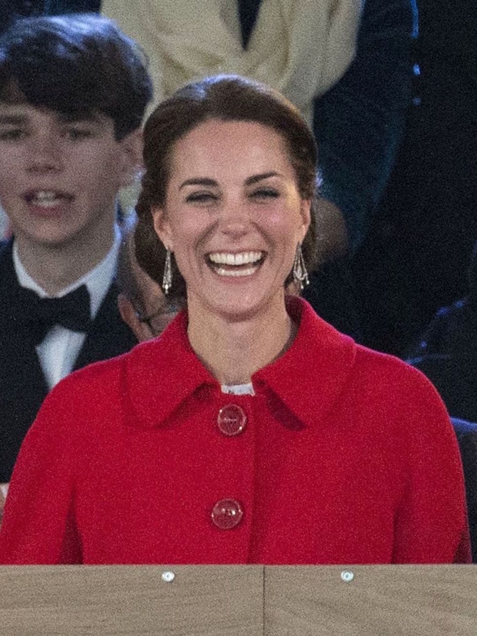 The Duchess of Cambridge, Kate Middleton, was smiling from ear to ear throughout.