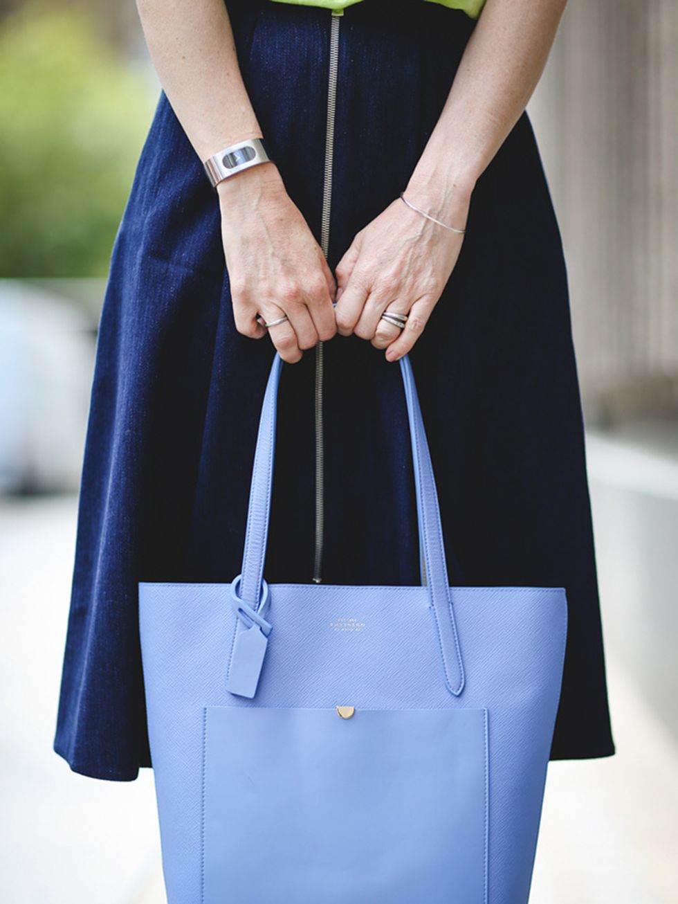 <p>Lorraine Candy, Editor-in-Chief</p>

<p>Whistles T-shirt and skirt, adidas trainers, Smythson bag and Gucci watch</p>