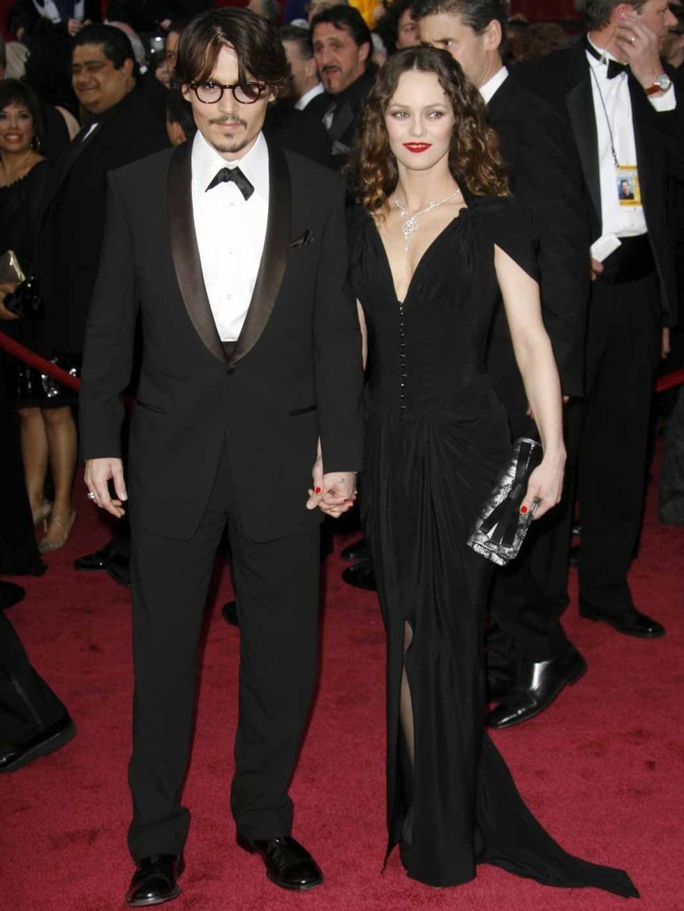 <p>Johnny Depp and Vanessa Paradis, 2008</p>