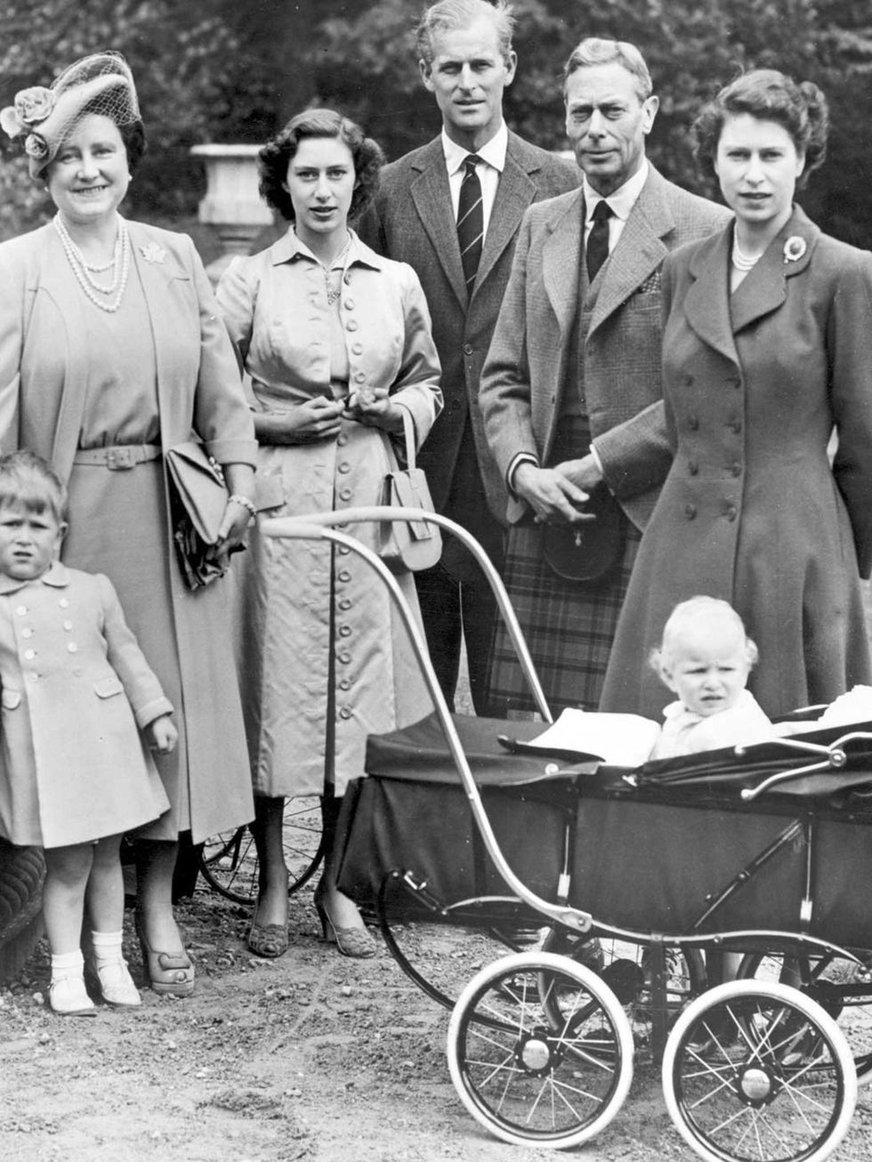 <p>Government officials used to be required to attend the births of a royal babies to make sure the child wasnt switched. Thankfully, this was abolished by George VI.</p><p><em>The Royal family in 1951: (l-r) <a href="http://www.elleuk.com/star-style/cel