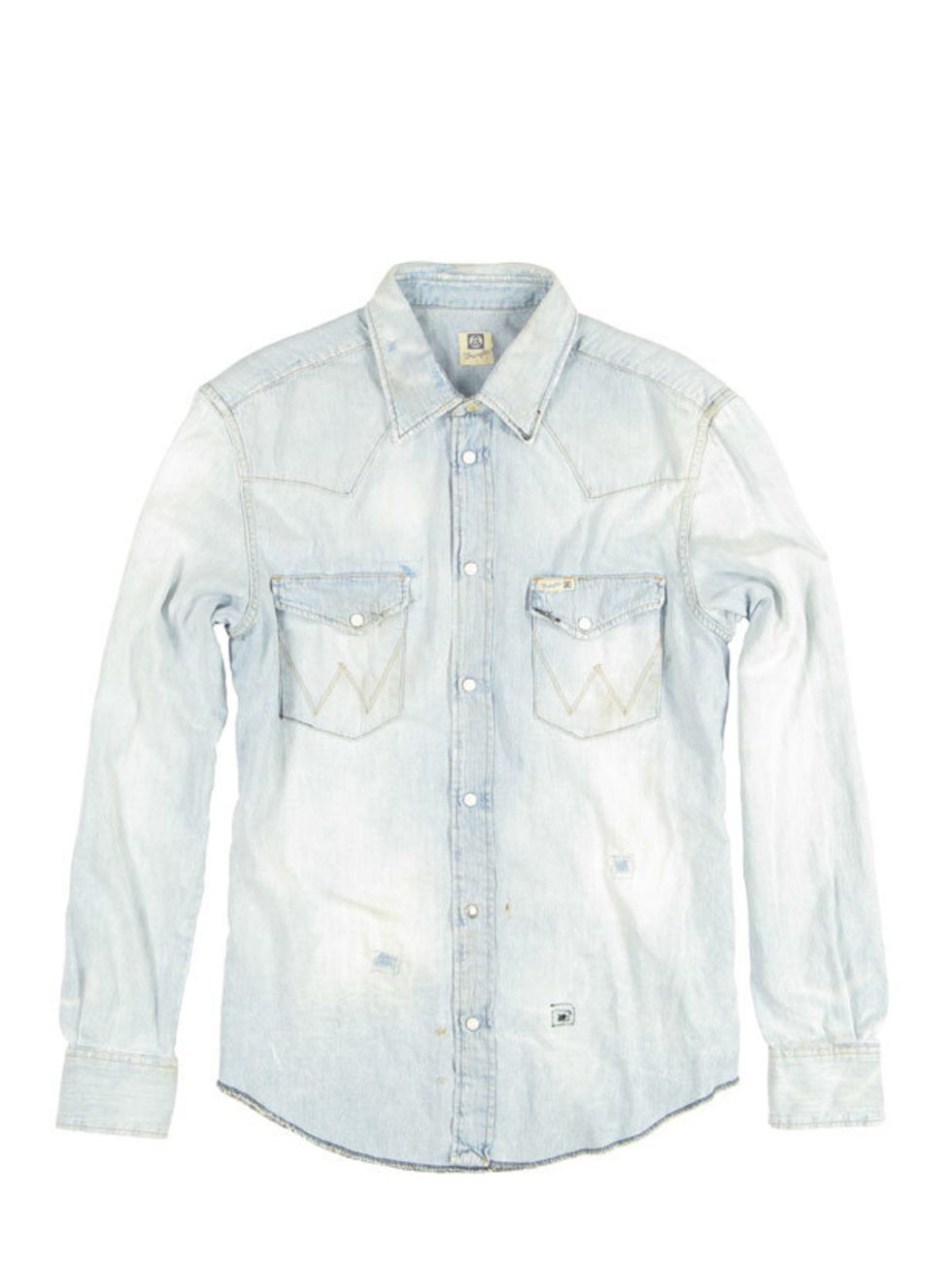 <p>Men's pocket shirt, £145, by Wrangler Blue Bell (0845 600 8383)</p>