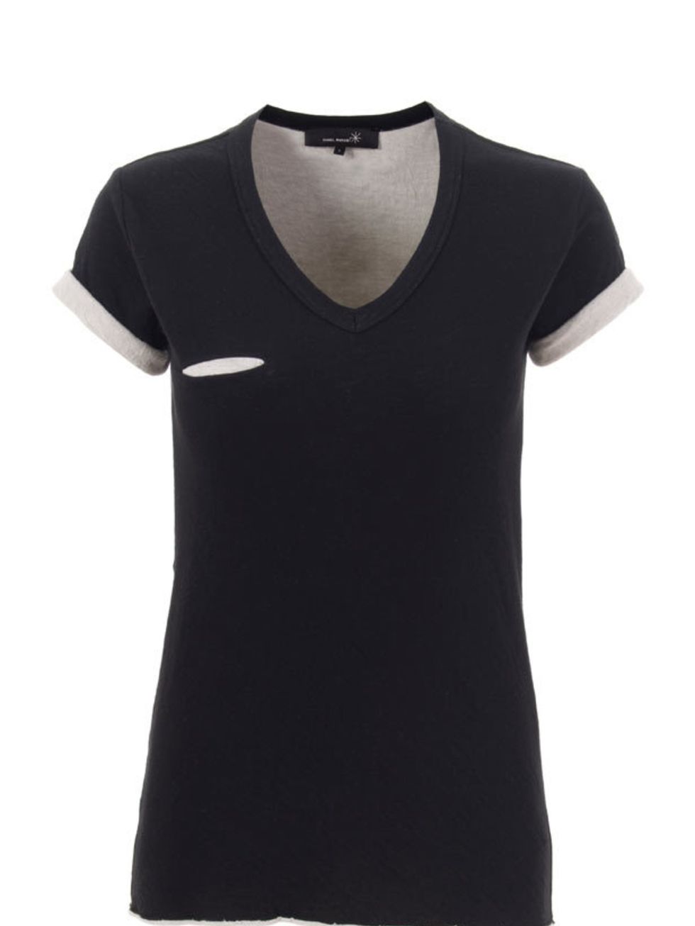 <p>Double layer T-shirt, £99.50 (was £139.50), by Isabel Marant at <a href="http://www.start-london.com/shop/short%20sleeve%20v%20neck%20dbl%20layer%20tee-p-322.html">Start</a> </p>
