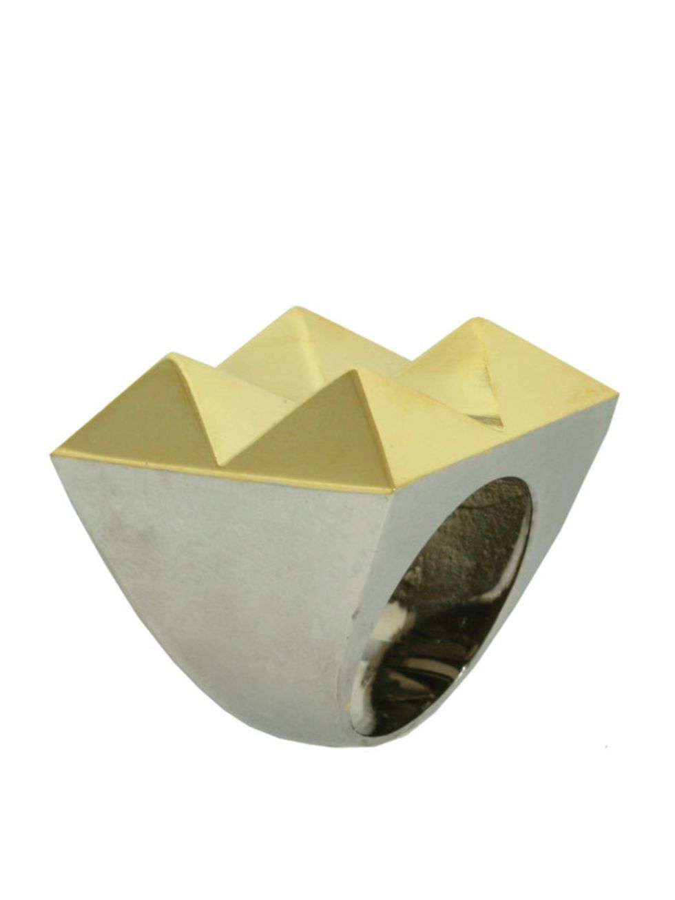 <p>Gold and silver stud ring, £70, by Noir at <a href="http://www.kabiri.co.uk/rings/four-point-ring-plain.html">Kabiri </a></p>
