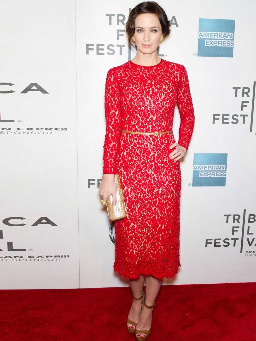 <p>Emily Blunt wore Michael Kors to a film premiere in New York</p>