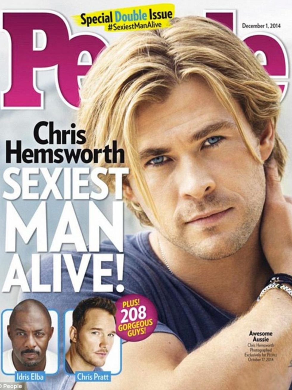 <p>Chris Hemsworth is People magazine's Sexiest Man Alive, 2014. Just. Look. At. That. Face.</p>