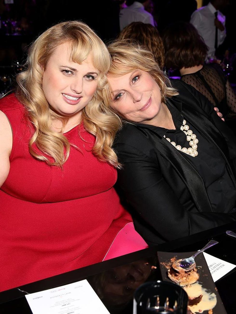 Rebel Wilson and Jennifer Saunders at the ELLE Style Awards after party, London, February 2015.