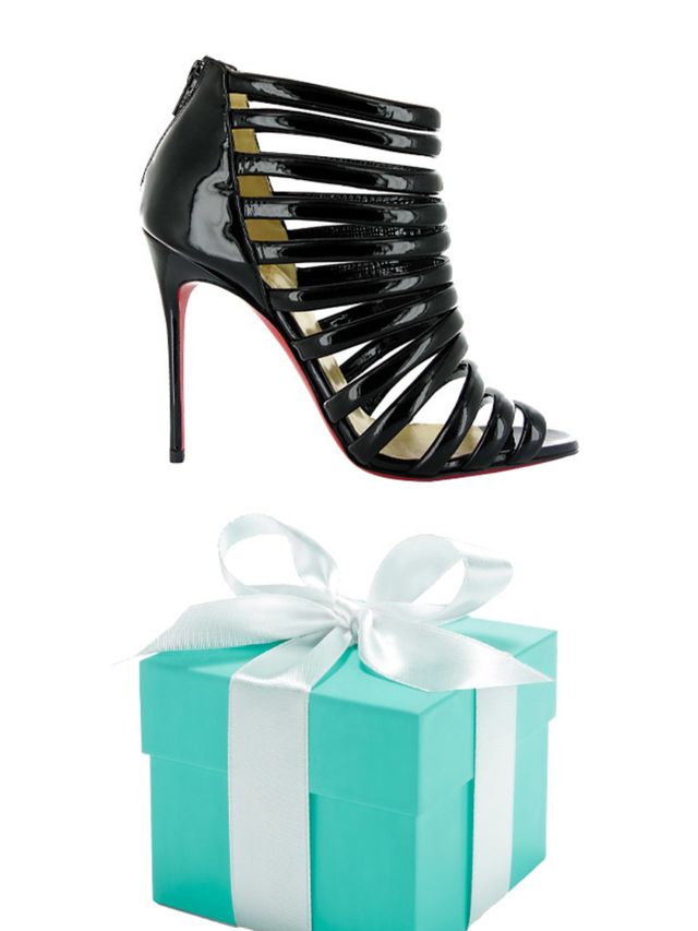 <p>Louboutin shoe and Tiffany box</p>