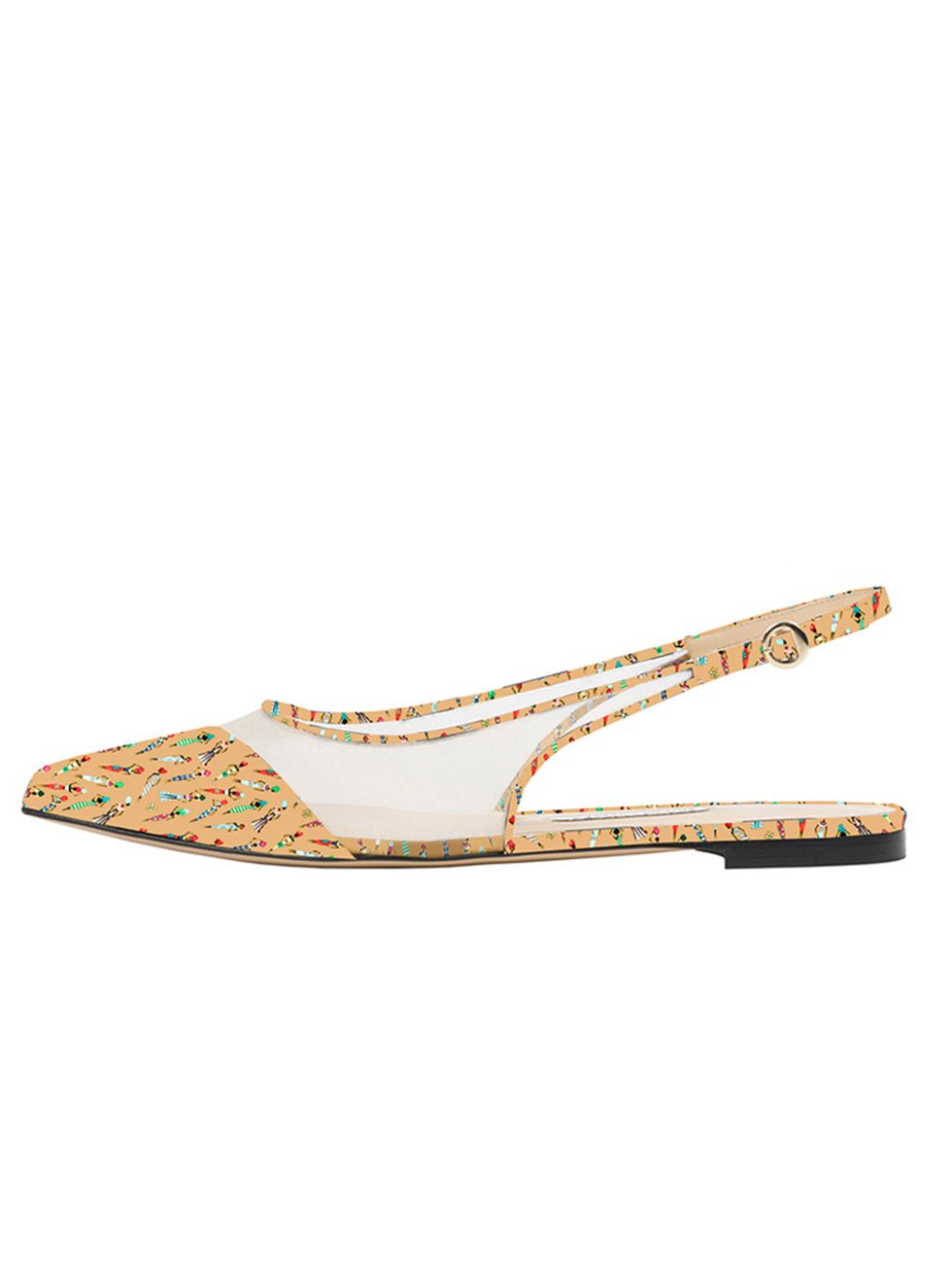 <p>Bionda Castana for M2M <a href="http://biondacastana.com/collections/shoes/products/violet-mothers2mothers-africa-design-flat-pointed-slingback" target="_blank">'Violet shoes'</a>, £375</p>