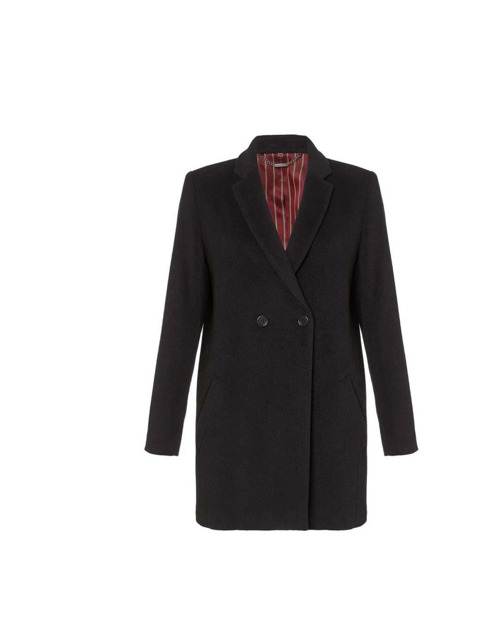 <p>We love the boxy cut of this mannish coat - keep the proportions in balance with neat tapered trousers or slim-fitting jeans, and a flash of ankle!</p><p><a href="http://www.jigsaw-online.com/products/luxe-double-breasted-coat-7810">Jigsaw</a> coat, £2