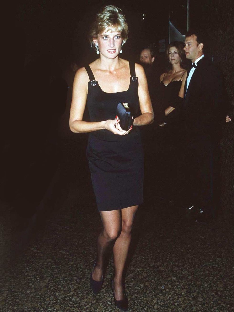 <p>Princess Diana wearing Versace</p>