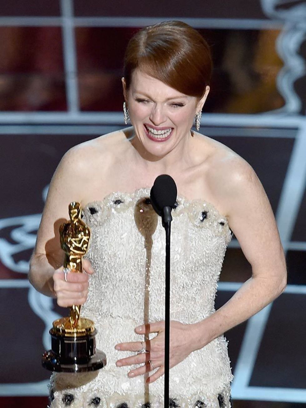 <p>Julianne Moore wins Best Actress for her role in &#39;Still Alice&#39;, at the 2015 Academy Awards.</p>