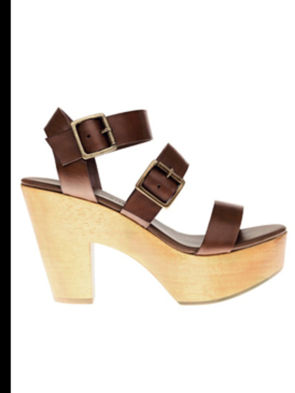 <p>Leather platform shoes, £55 by Gap. For stockists call 0800 427 789.</p>