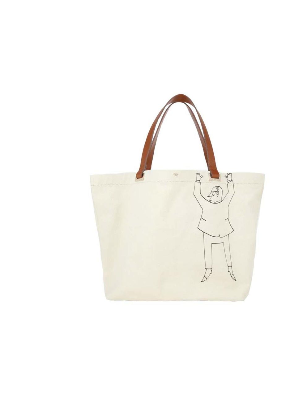 <p>Don't let him get away! This brilliant tote is inspired by the work of cartoonist Saul Steinberg, and we are <em>thrilled to bits</em> with it. </p><p><a href="http://www.anyahindmarch.com/View-All/Escapist-tote/Natural-5050925812061.html?start=17">Any