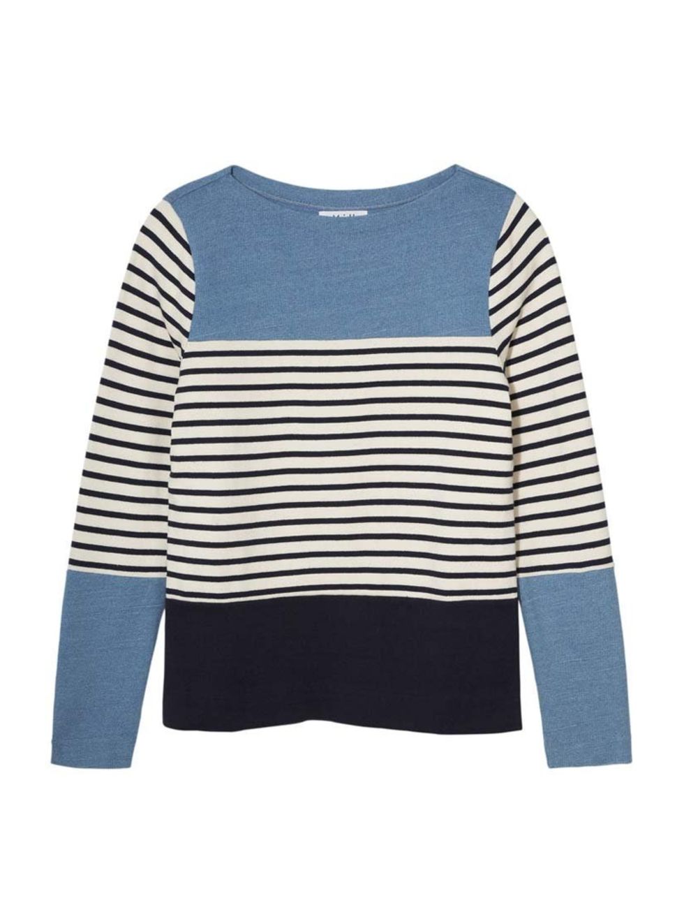 <p>Perfect with white jeans when the sun finally puts his hat on. </p><p><a href="http://www.mih-jeans.com/tops/the-breton-top-stripe/indigo-knit.html">MiH</a> top, £115</p>