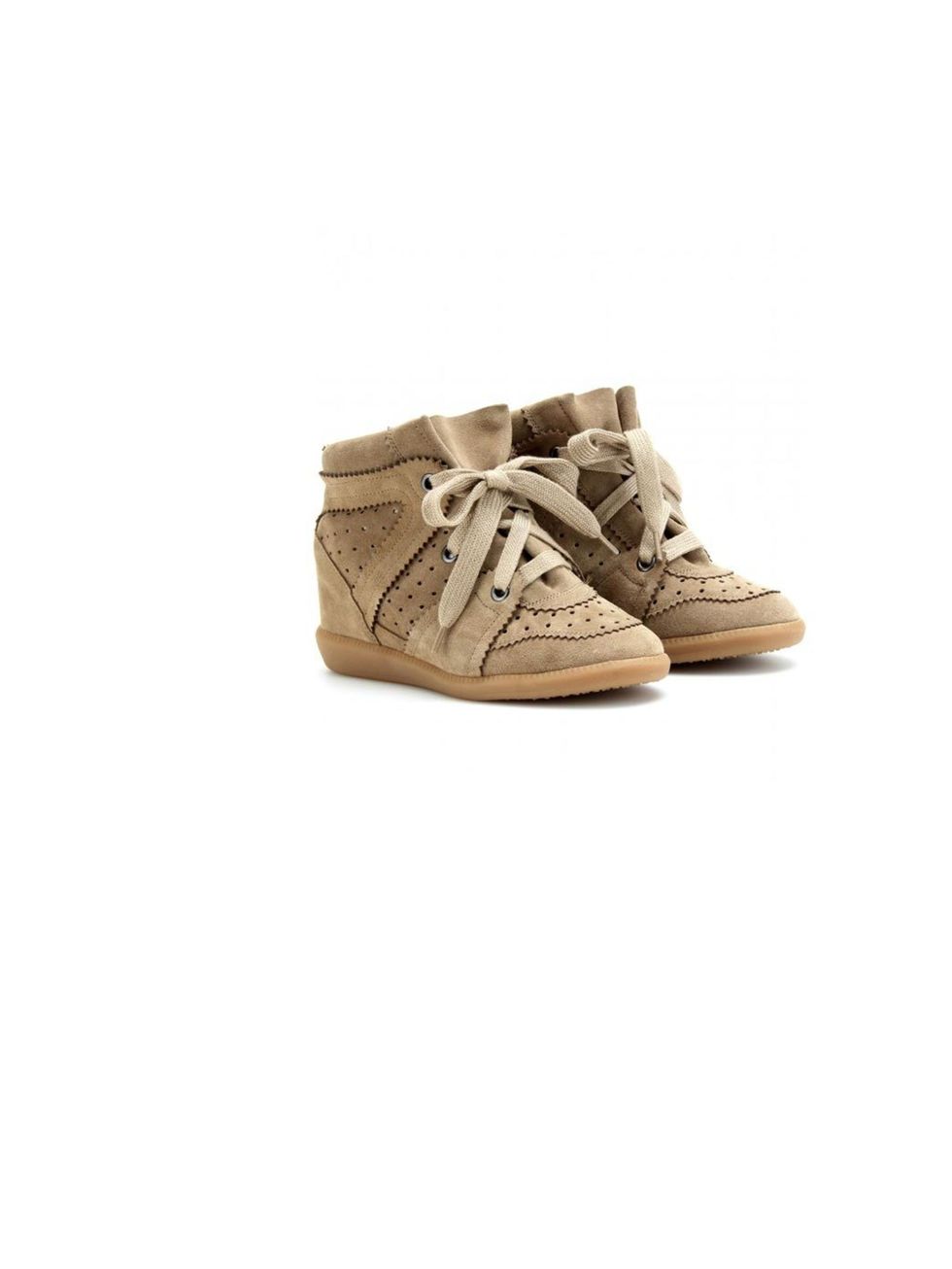 <p>Isabel Marant 'Bobby' sneakers, £385, at <a href="http://www.mytheresa.com/uk_en/bobby-wedge-suede-sneakers.html">mytheresa.com</a></p>