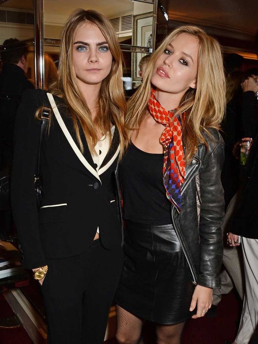 <p>Cara Delevingne and Georgia May Jagger at the launch of LOVE special editions, London Fashion Week.</p>