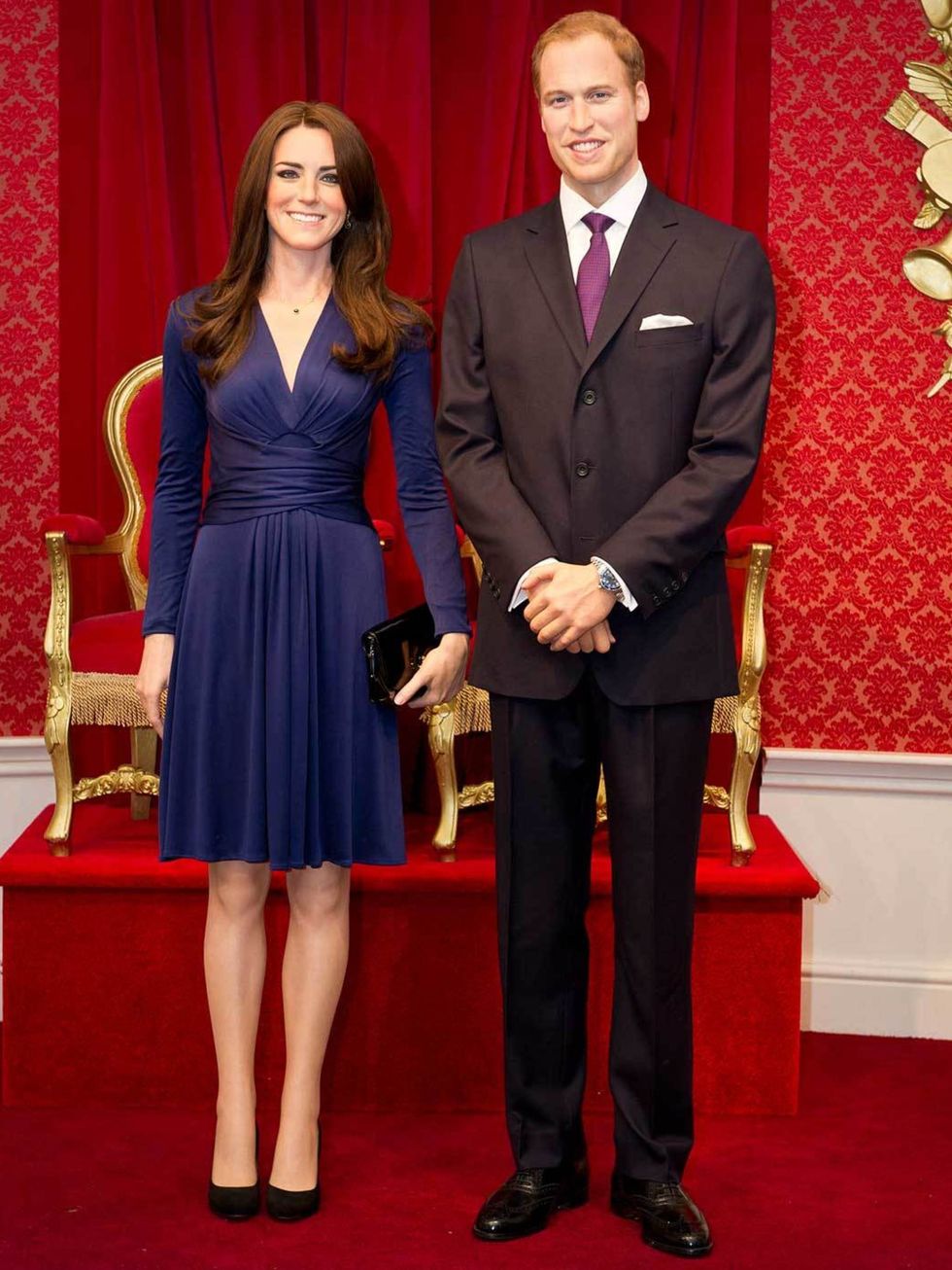 <p>An uncanny resemblance: the Duke and Duchess of Cambridge at Madame Tussauds London</p>