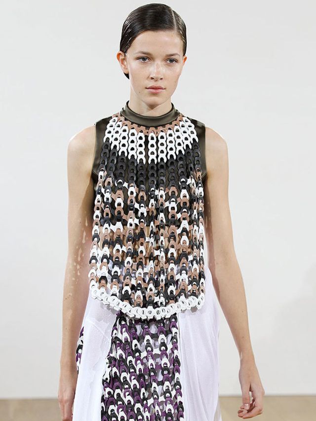 <p>With just one full womens collection under his belt Jonathan has already found his signature style - a very British take on androgyny with great tailoring and hints of school uniform. For spring he's blended it with a navajo vibe - not an obvious comb