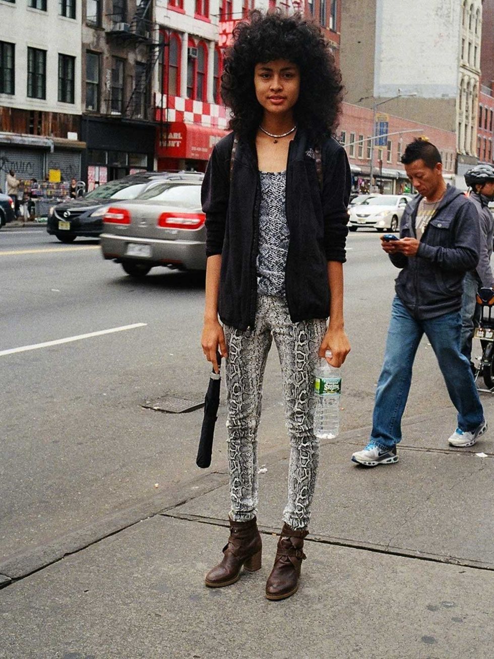 <p>Luz Pavon. Zara top, Pavon NYC leggings, Steve Madden boots.</p>