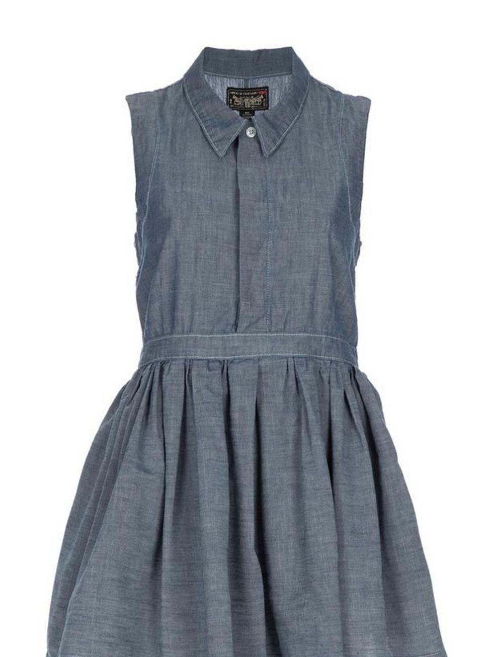 <p>Denim is big news this season so get in on the act with this cult brand union Opening Ceremony for Levi's chambray dress, £200, at <a href="http://www.no-one.co.uk/shopping/women/search/schid-6f70656e696e6720636572656d6f6e79/item10081874.aspx">No-One<
