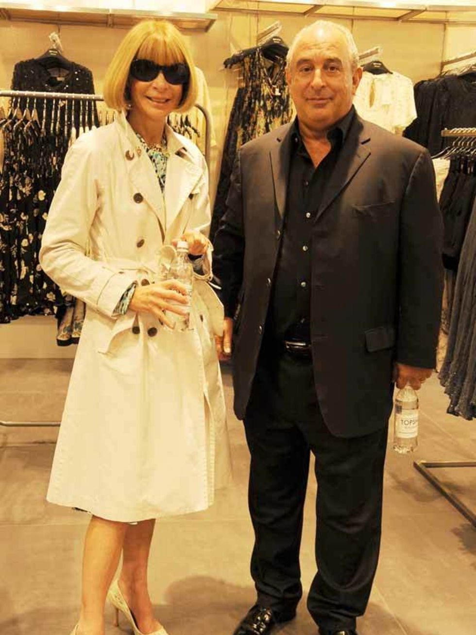 <p>Anna Wintour and Philip Green</p>