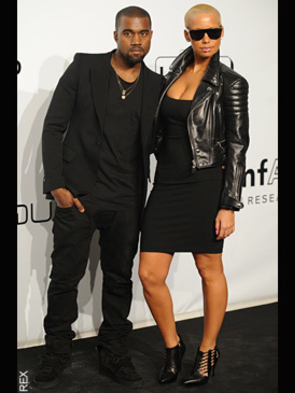 <p>Kanye West and Amber Rose</p>