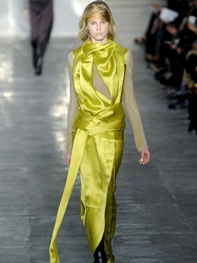 <p>Parisian protesters do not wear ill-fitting jeans, ugly trainers and hoodies. In the designer duos vision, they wear beautiful scarves draped around the neckline to give a flattering shape to arms, flag-inspired bands on dresses and wrap skirts, patch