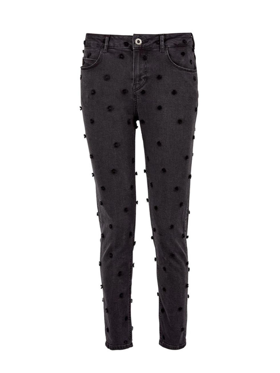<p>Scotch and Soda Jeans, £150 at <a href="http://www.veryexclusive.co.uk/maison-scotch-embellished-polka-dot-jeans-black/1600047555.prd" target="_blank">veryexclusive.co.uk</a></p>

<p>Day: add a slouchy <a href="http://www.veryexclusive.co.uk/t-by-alexa