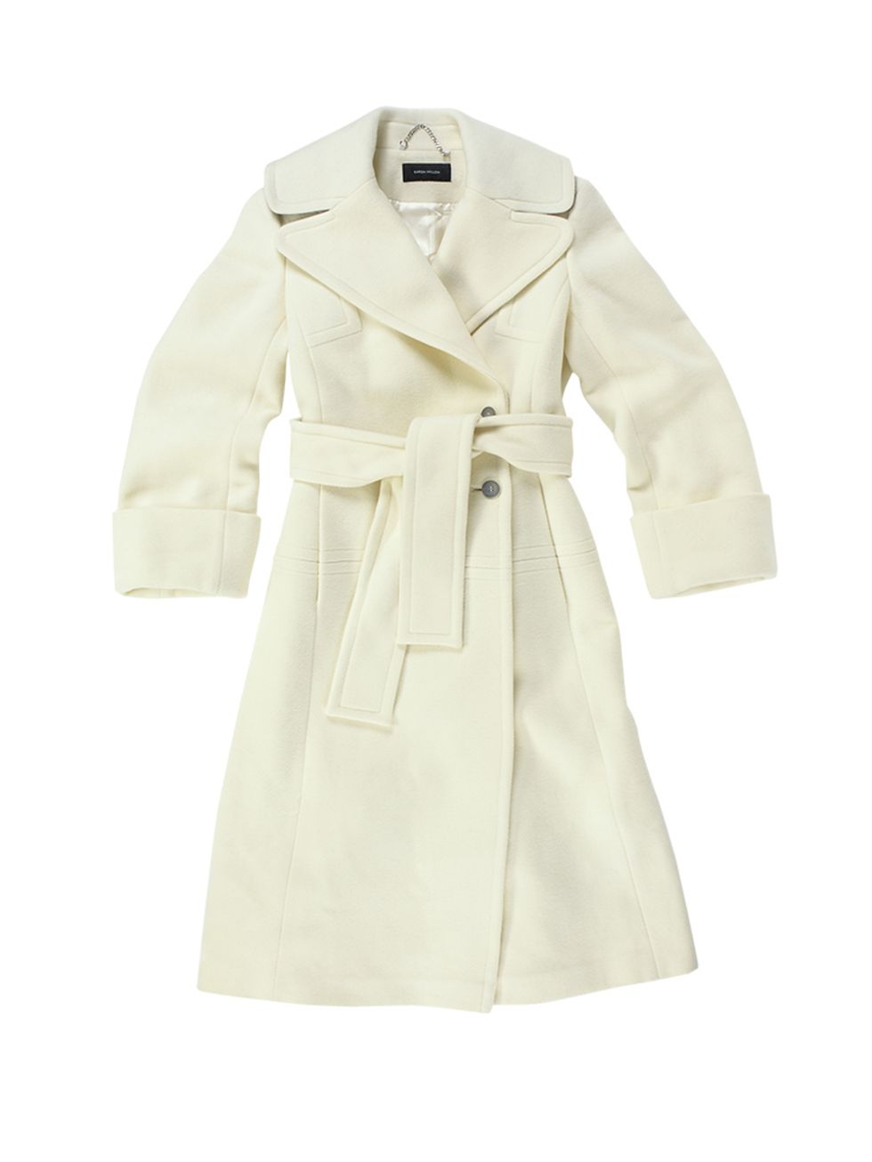 "The approach should be about confidence. Before, I would feel insecure and buy coats to cover myself up. But now I realise how playful I can be."

Wool coat, £350, Karen Millen