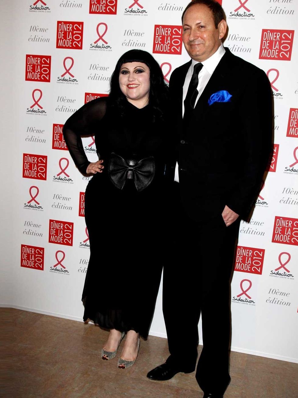 <p>Beth Ditto and John Demsey at the Gala Sidaction Dîner de la mode in Paris</p>