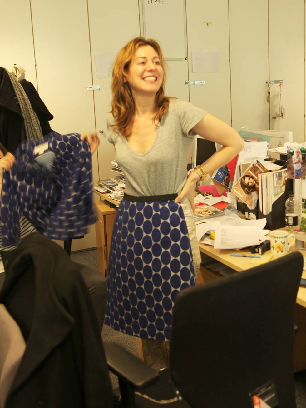 <p>Annabel Brog with her Marni for H&amp;M skirt</p>