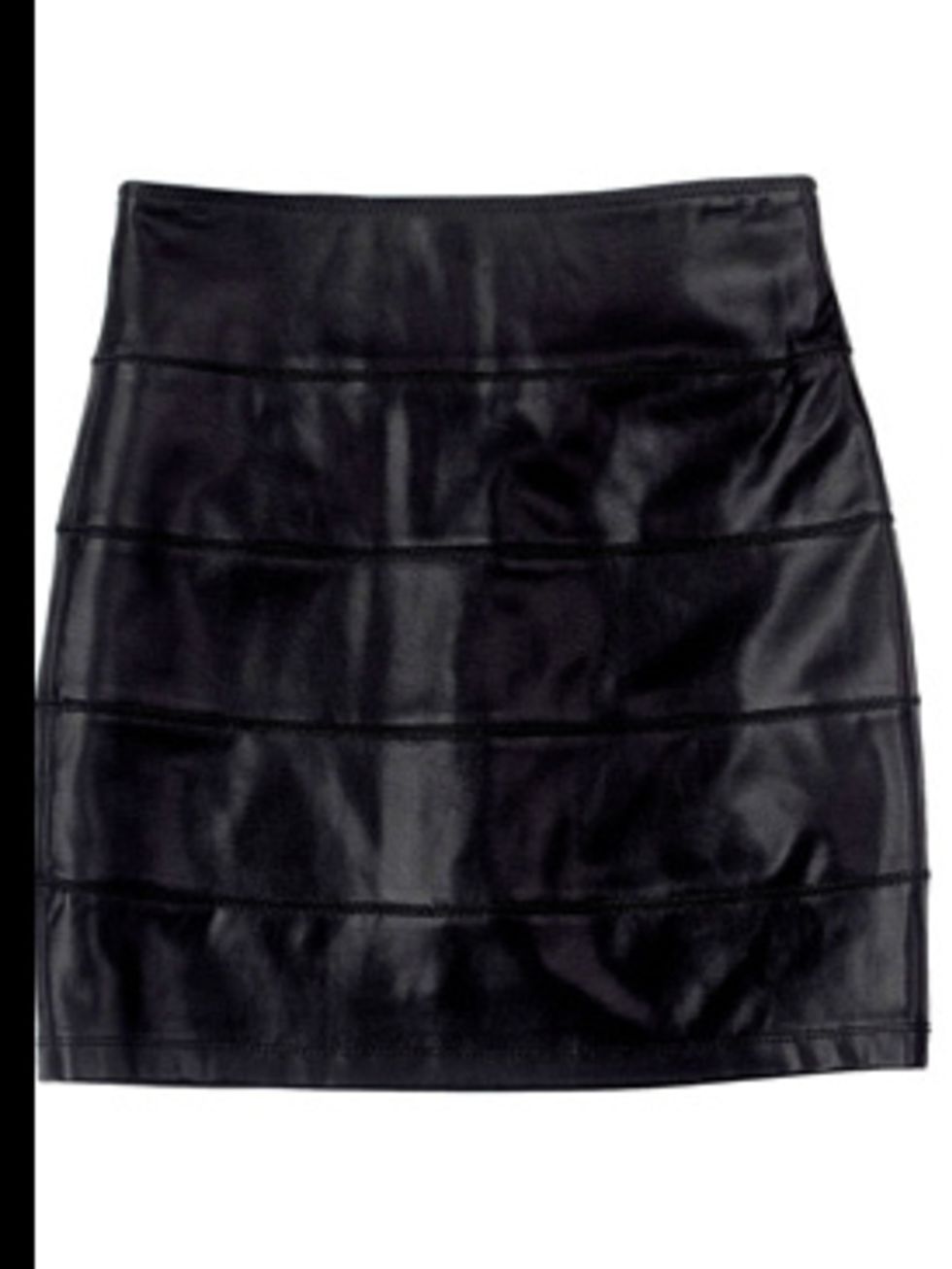 <p>Skirt, £146.81 by La Rok at <a href="http://www.bunnyhug.co.uk/fashionshop/gbu0-prodshow/LaRok_Level_2_Faux_Leather_Black_Mini_Skirt.html?source=shopstyle">BunnyHug</a></p>