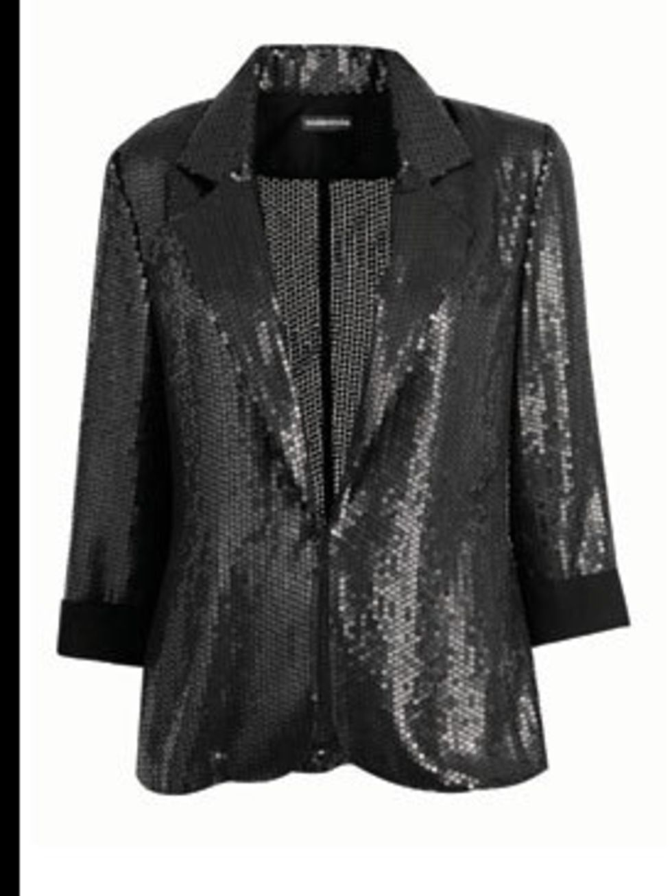 <p>Grey sequin jacket, £80, by Warehouse (0870 1228 813) </p>