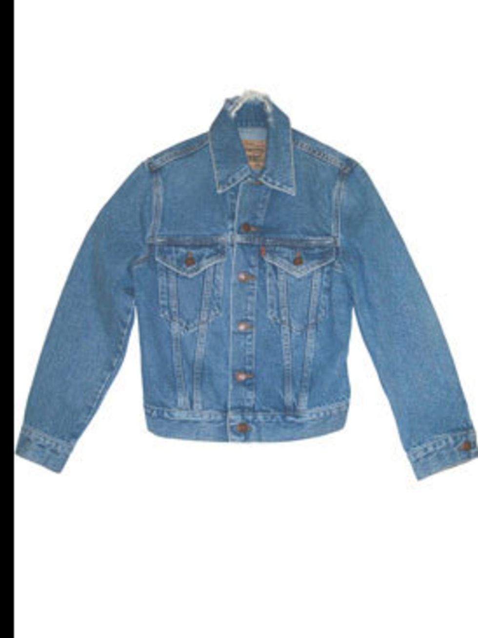 <p>Denim jacket, £130, by Levi's Orange Tab (01604 599 735)</p>