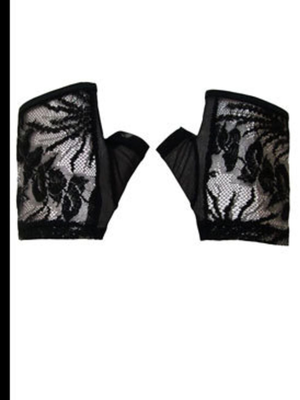<p>Black lace fingerless gloves, £45, by <a href="http://www.glovedup.com/h/shop/GL8102fingerlessgloves.html">Glovedup Gloves</a></p>