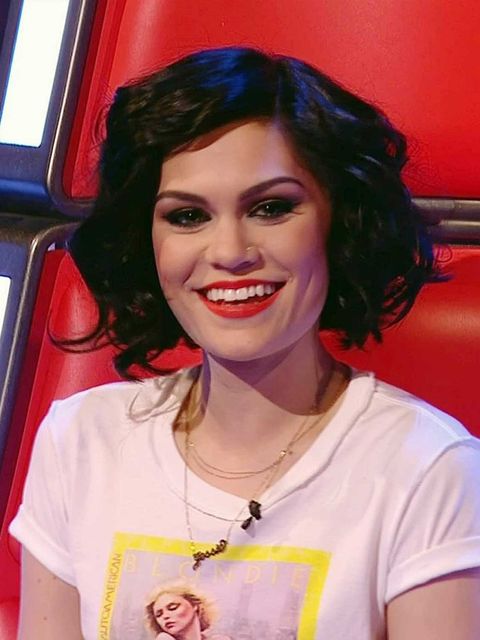 <p>Jessie J in that red seat during first live The Voice show</p>