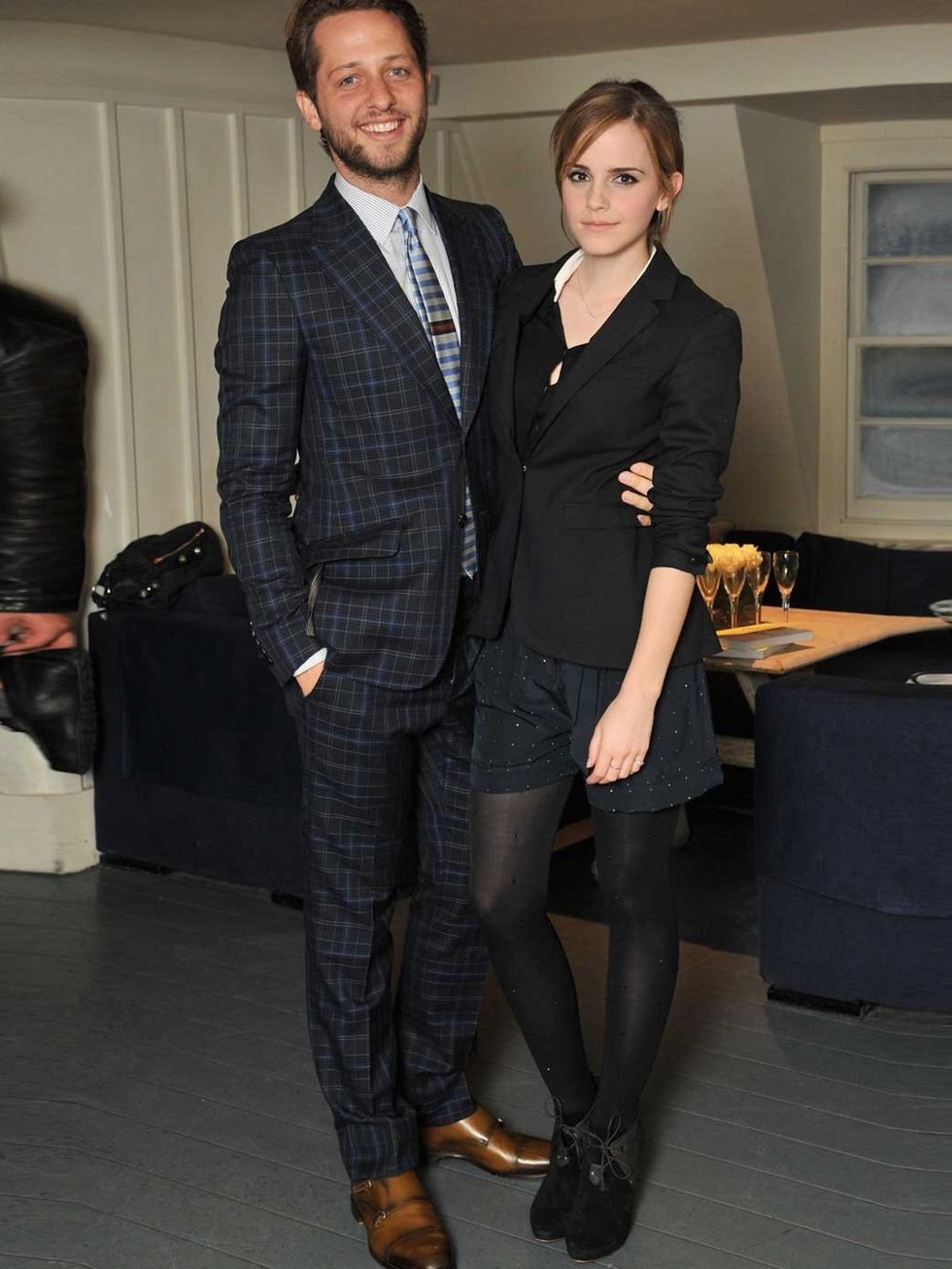 <p>Derek Blasberg and Emma Watson</p>