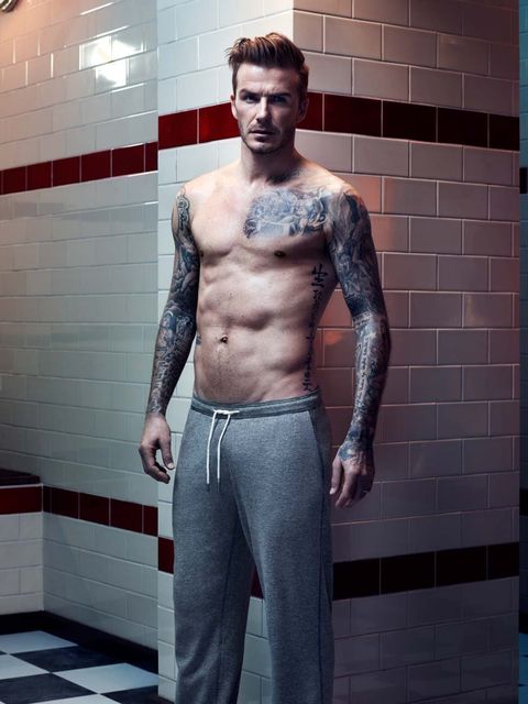 David Beckham strips | ELLE UK