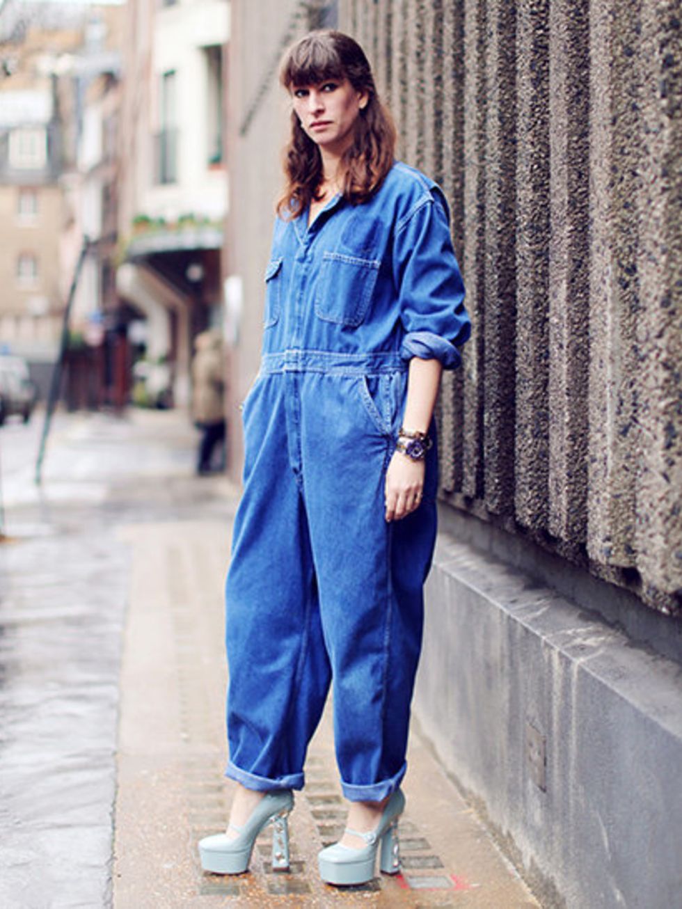 <p>Lara Ferros - Picture Editor</p><p><a href="http://www.rokit.co.uk/vintage-womens/-clothing/playsuits-and-jumpsuits-and-onesies">Rokit jumpsuit</a>, Miu Miu shoes.</p>