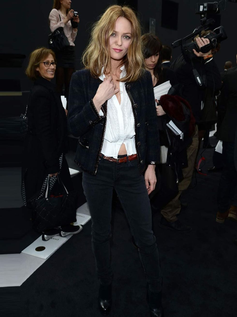 <p><a href="http://www.elleuk.com/star-style/celebrity-style-files/vanessa-paradis">Vanessa Paradis</a> attends the <a href="http://www.elleuk.com/catwalk/designer-a-z/chanel/autumn-winter-2013/collection">Chanel Autumn Winter 13</a> show, Paris Fashion W