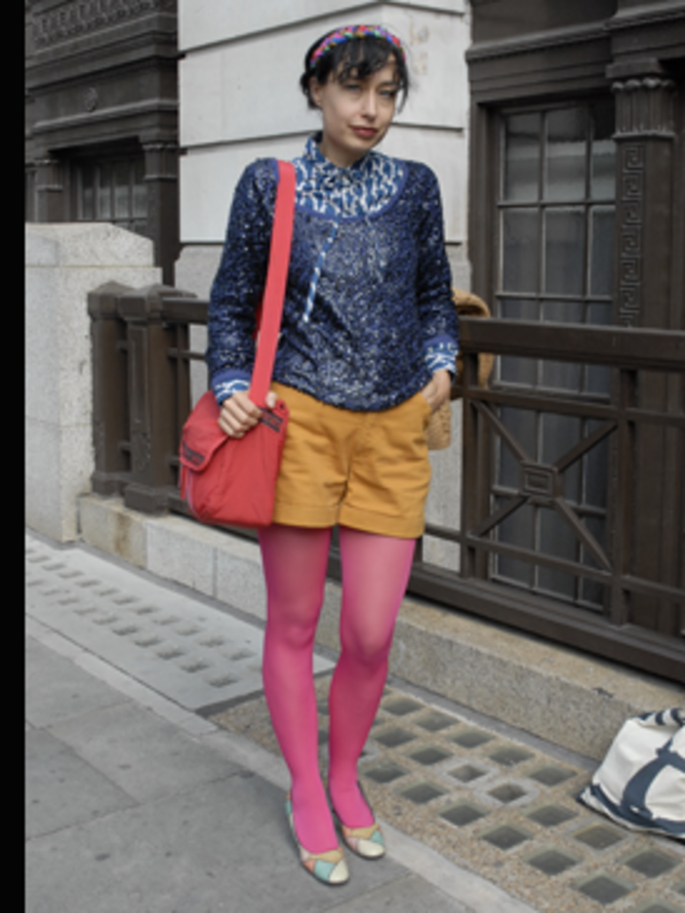 <p>Rainbow brights and acid colours give fashion a frivolous feel. We love the sequined jumper by Peter Jensen.</p>