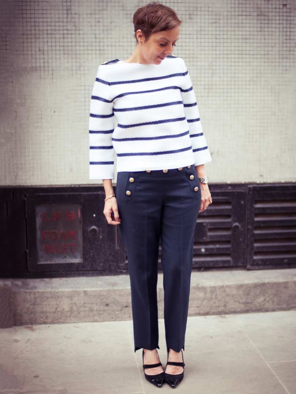 <p>Anne-Marie-Curtis, Fashion Director:</p><p>Red Valentino sweater, Joseph trousers</p>