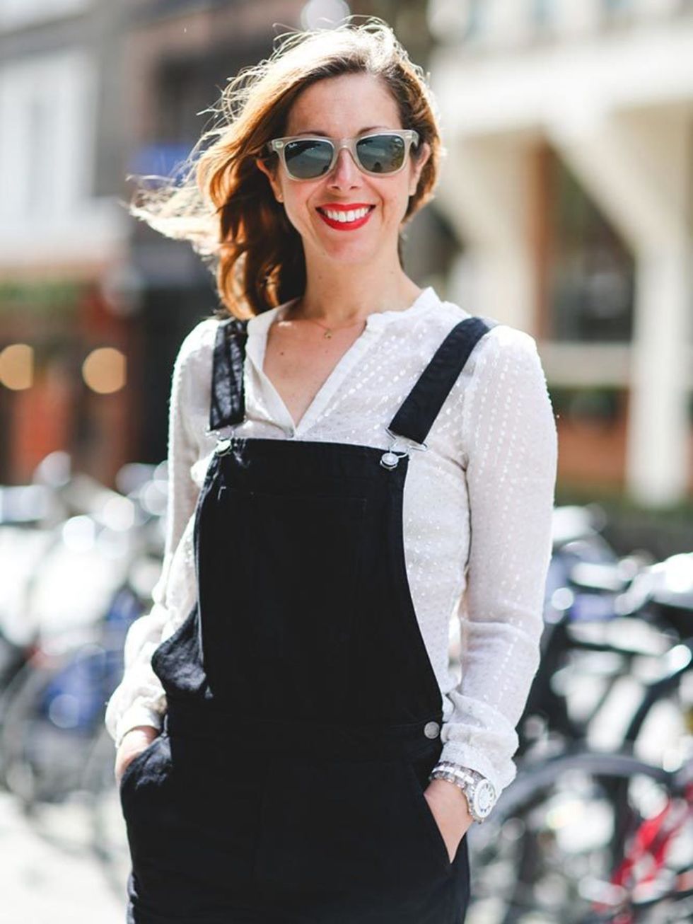 <p>Kirsty Dale, Executive Fashion & Beauty Director</p>

<p>Zara blouse, Gap dungarees, Russell & Bromley shoes, Topshop socks, Ray Ban sunglasses</p>