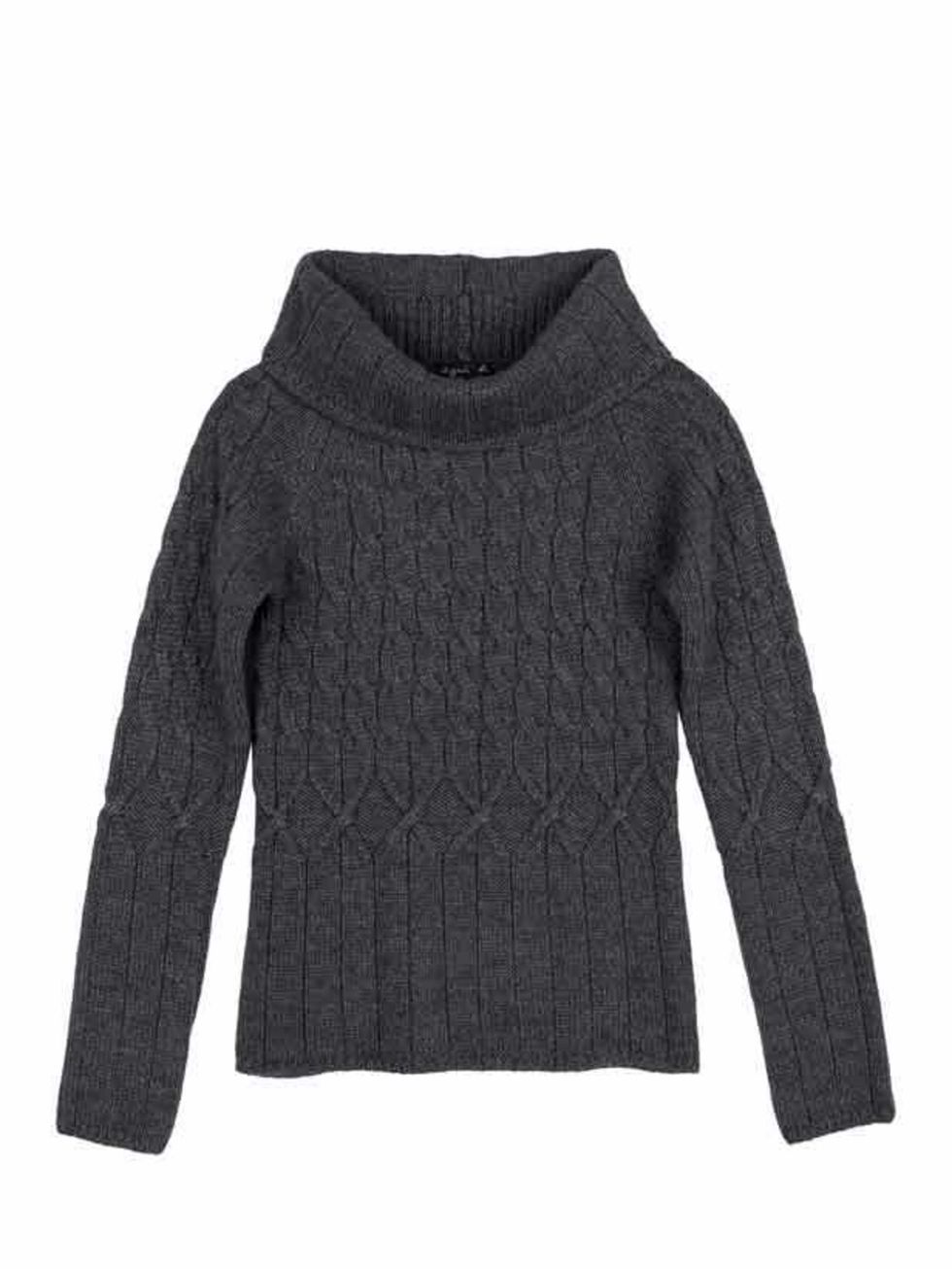 <p>Alpaca cable knit jumper, £210, by <a href="http://europe.agnesb.fr/en/shopping_online/product/woman-1/knitwear/pull-over-niels/808">Agnes b </a></p>
