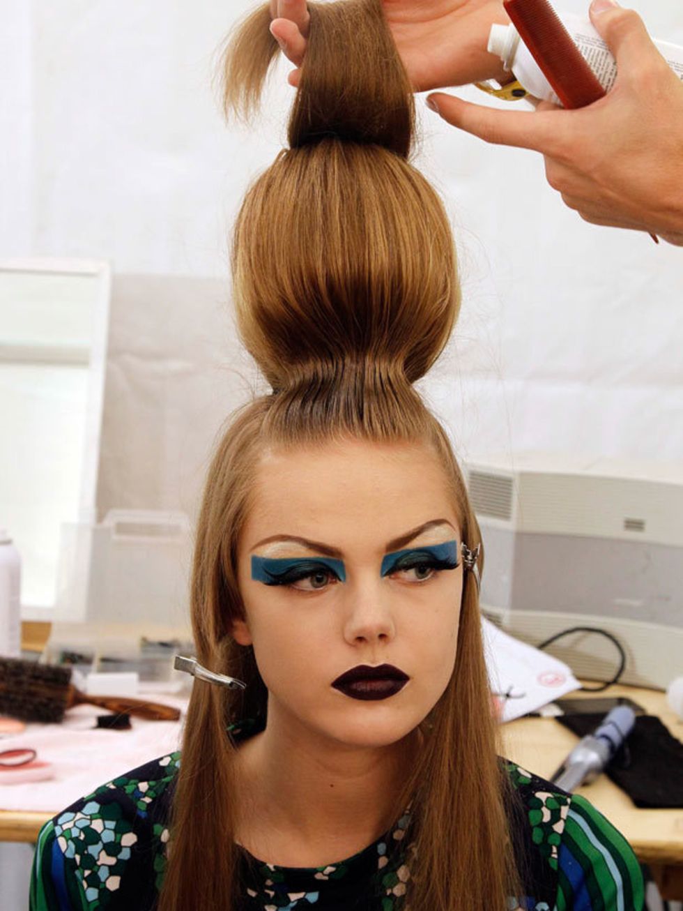 <p>Backstage at Dior Couture</p>