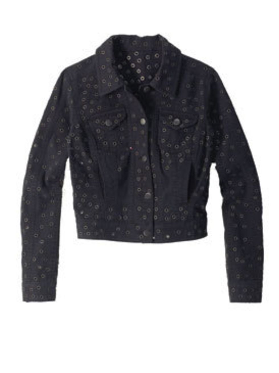 <p>Black jacket, £100, by Christopher Kane for Topshop (0845 121 4519)</p>