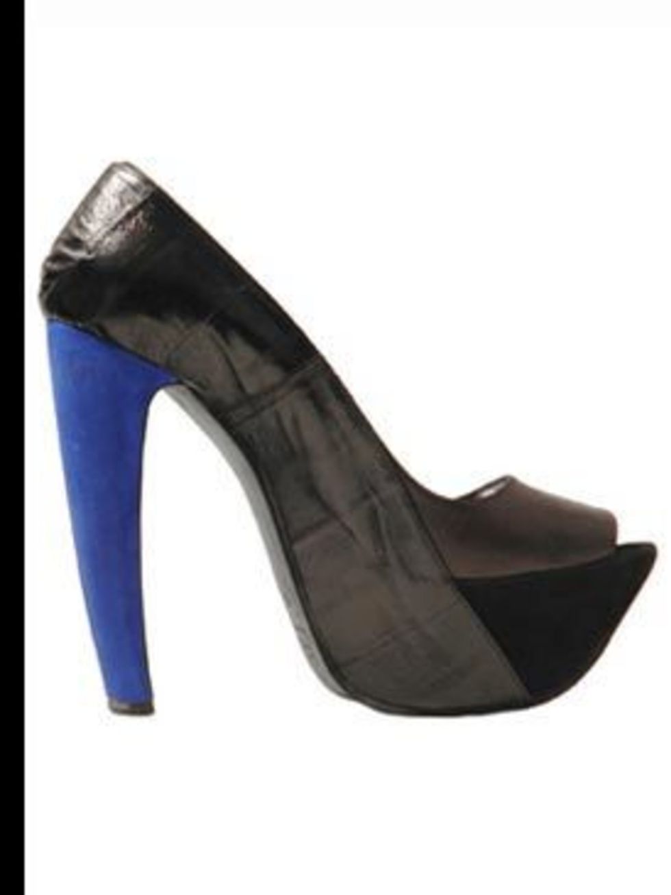 <p>Eelskin platform shoes with suede heels, £460, by Paule Ka. For stockist details call 0207 823 4180</p>