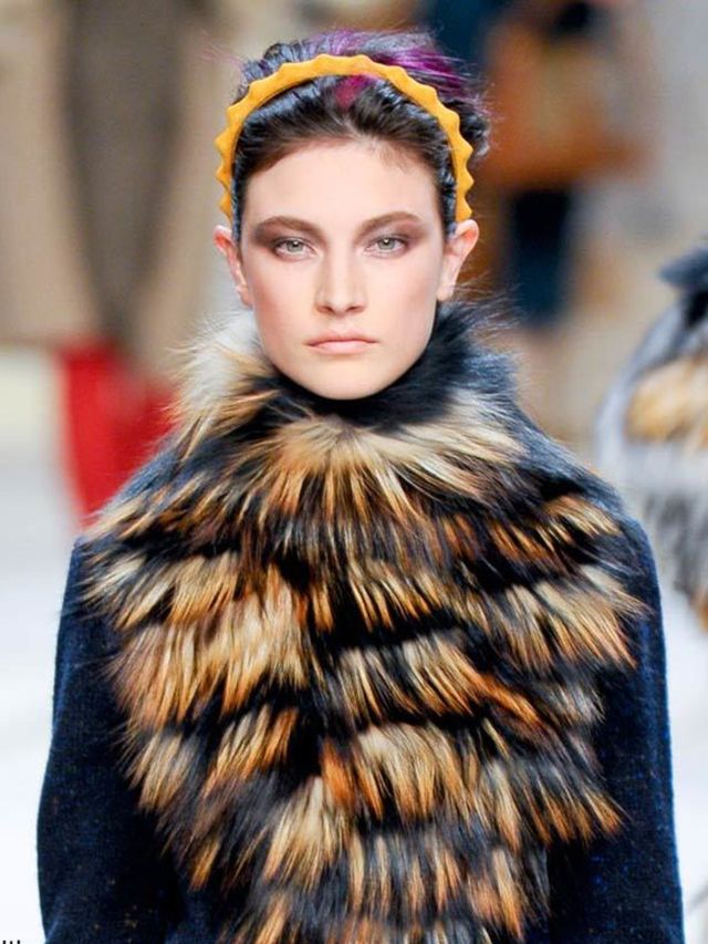 <p>A fur look on the Fendi catwalk</p>